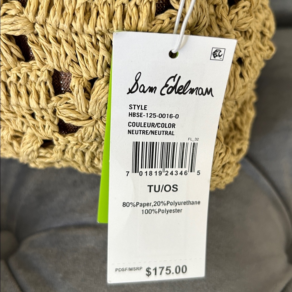 Sam Edelman NEW!!!! Layla Floral Raffia Shoulder Bag - Picture 9 of 9